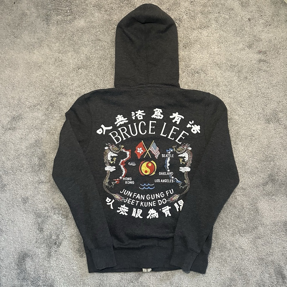 Roots of Fight Bruce Lee Seattle Full Zip Hoodie Size Small Jun Fang Gung Fu